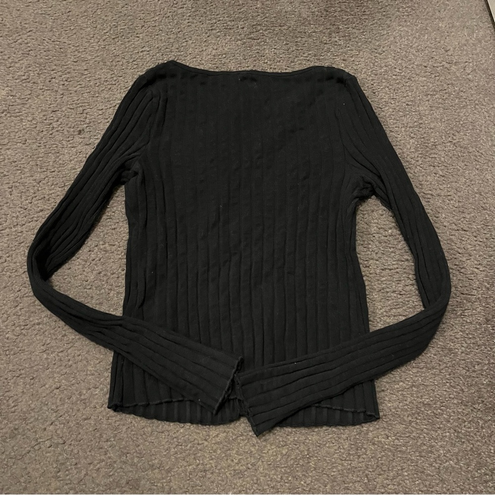 Free People Tilly Long Sleeve Top In Black - Picture 4 of 7